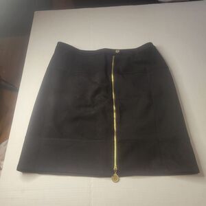 Anne Klein Suede Black Pencil Skirt size 10